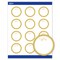 Avery Printable Business Cards with Sure Feed Technology, Round, 2" Diameter, Pre-Printed Metallic Gold Hanging Ornaments Design, Matte White, Laser & Inkjet Compatible, 120 Total